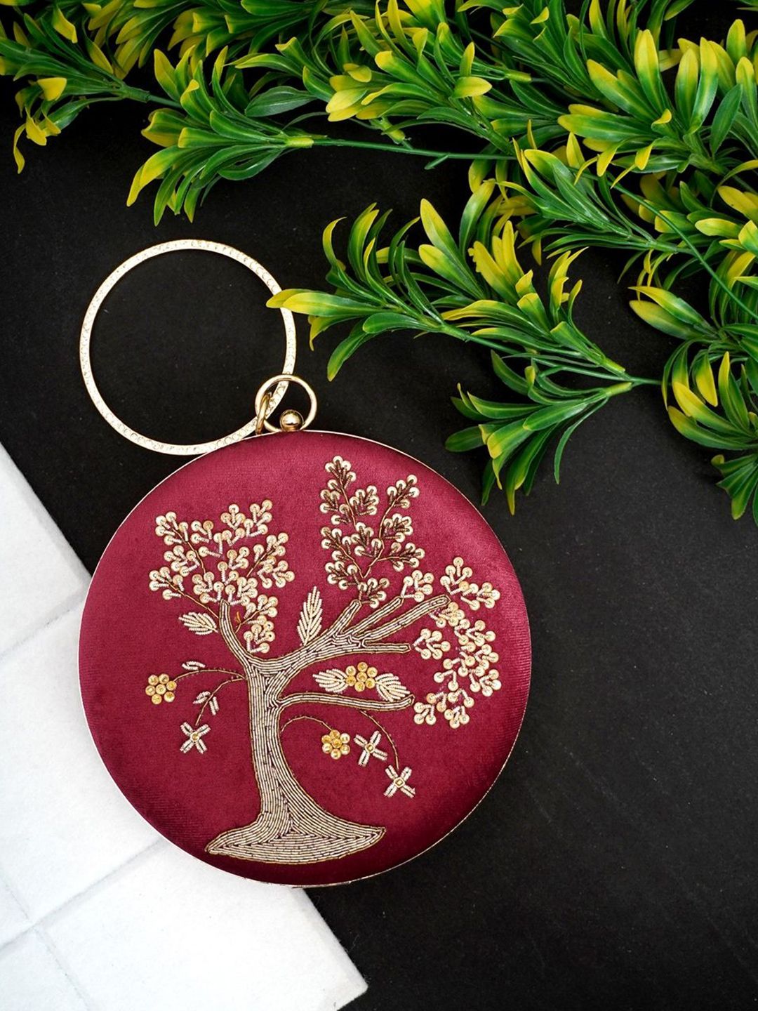 FOR THE BEAUTIFUL YOU Embroidered Box Clutch-picture-34