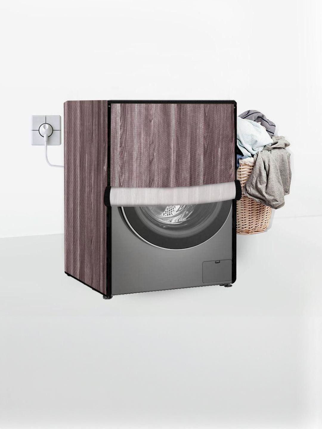 stylista The Furnishing Tree Grey PVC Printed Washing Machine Cover-picture-30