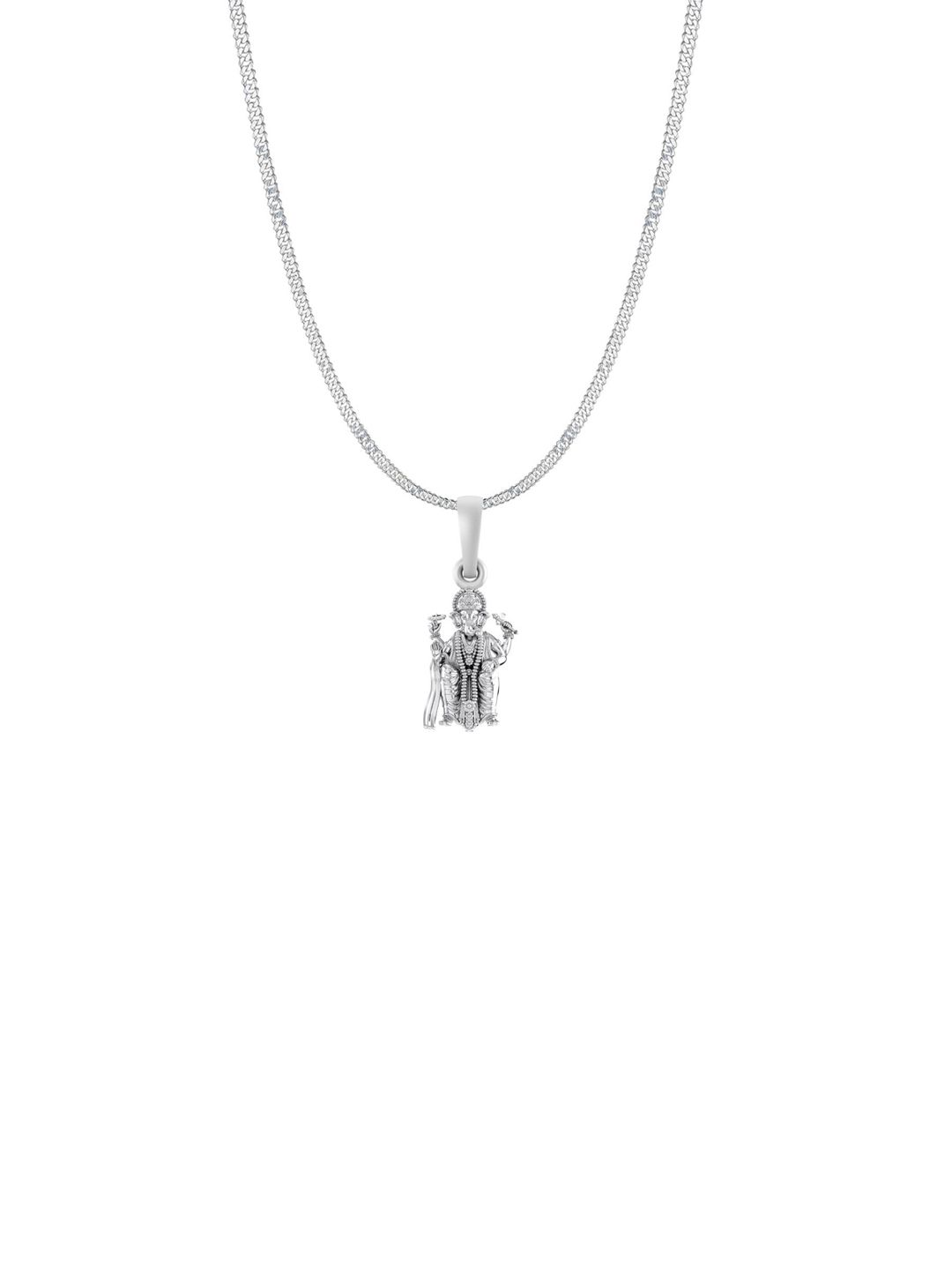 AKSHAT SAPPHIRE 92.5 Silver Ganesh Pendant With Chain-picture-2