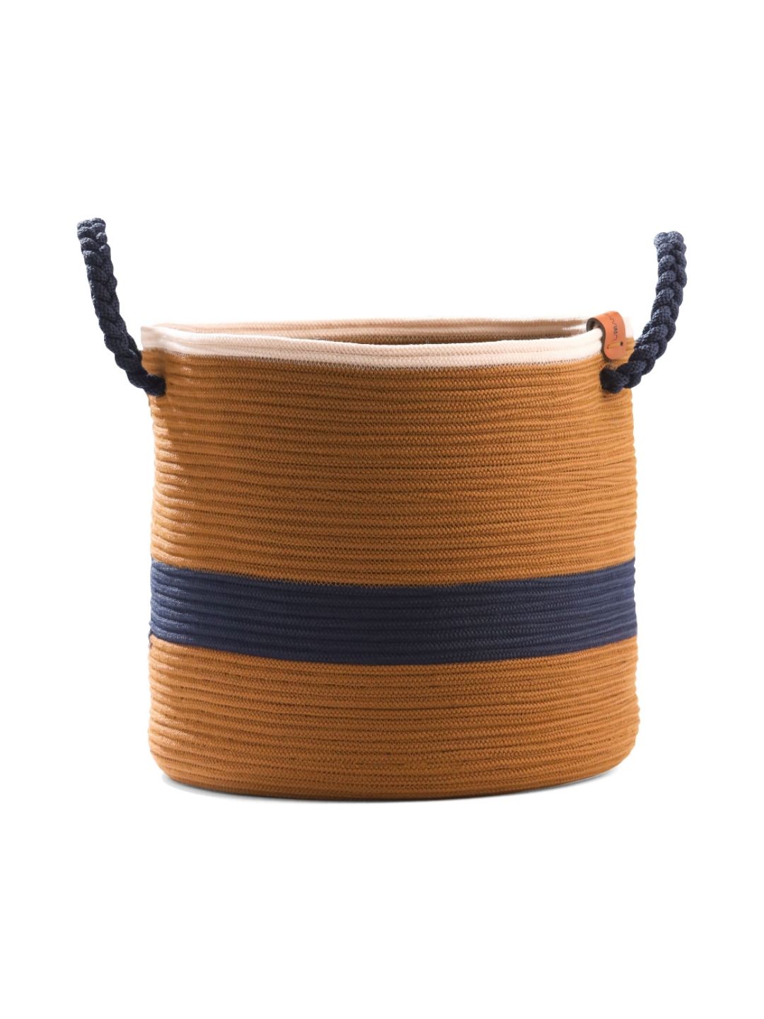Umami Studio Brown & Blue Textured Laundry Bag-image-32