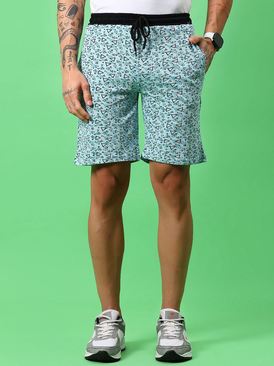 V-Mart Men Geometric Shorts-image-34