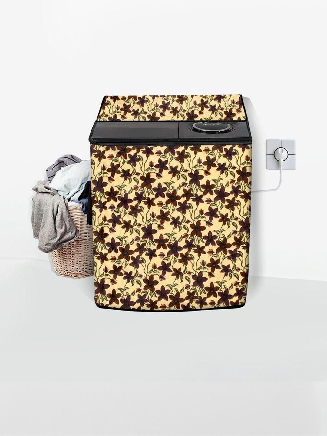 stylista The Furnishing Tree Yellow PVC Printed Washing Machine Cover-picture-15