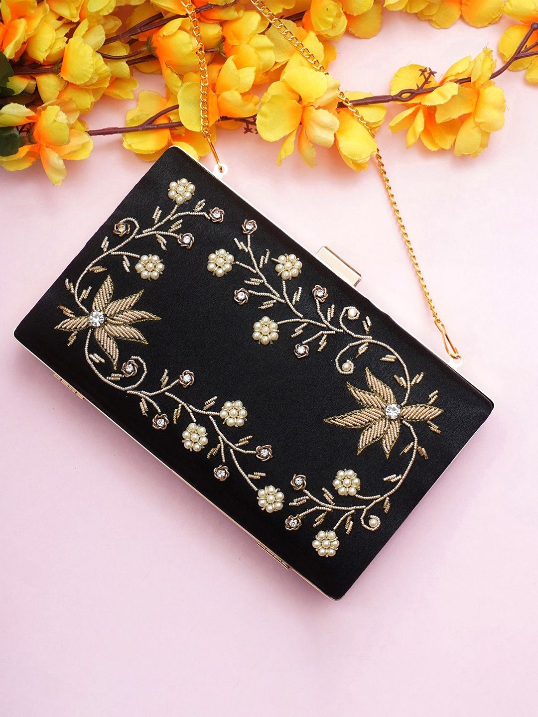 FOR THE BEAUTIFUL YOU Women Embroidered Box Clutch-picture-29