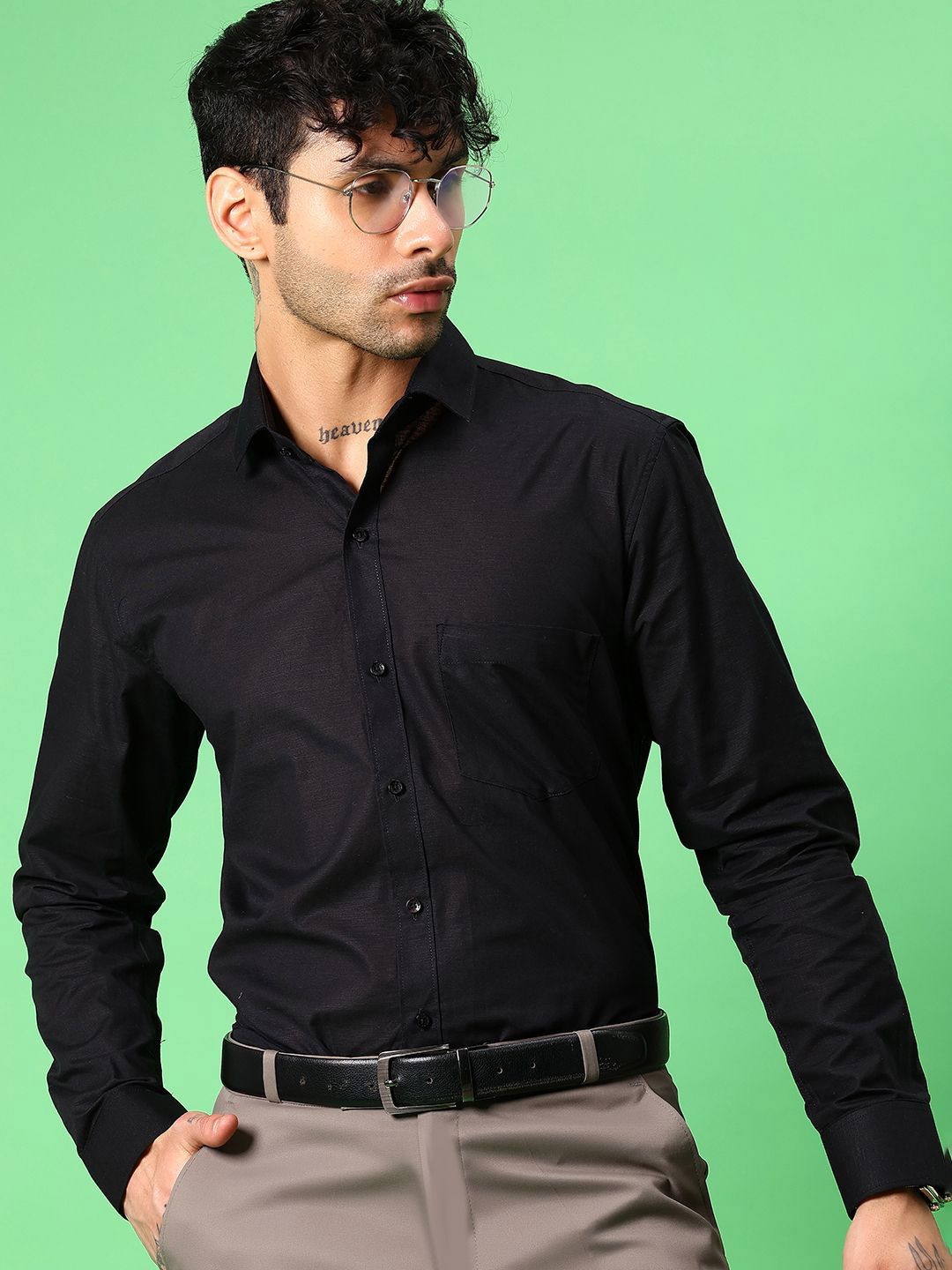V-Mart Spread Collar Cotton Formal Shirt-picture-45