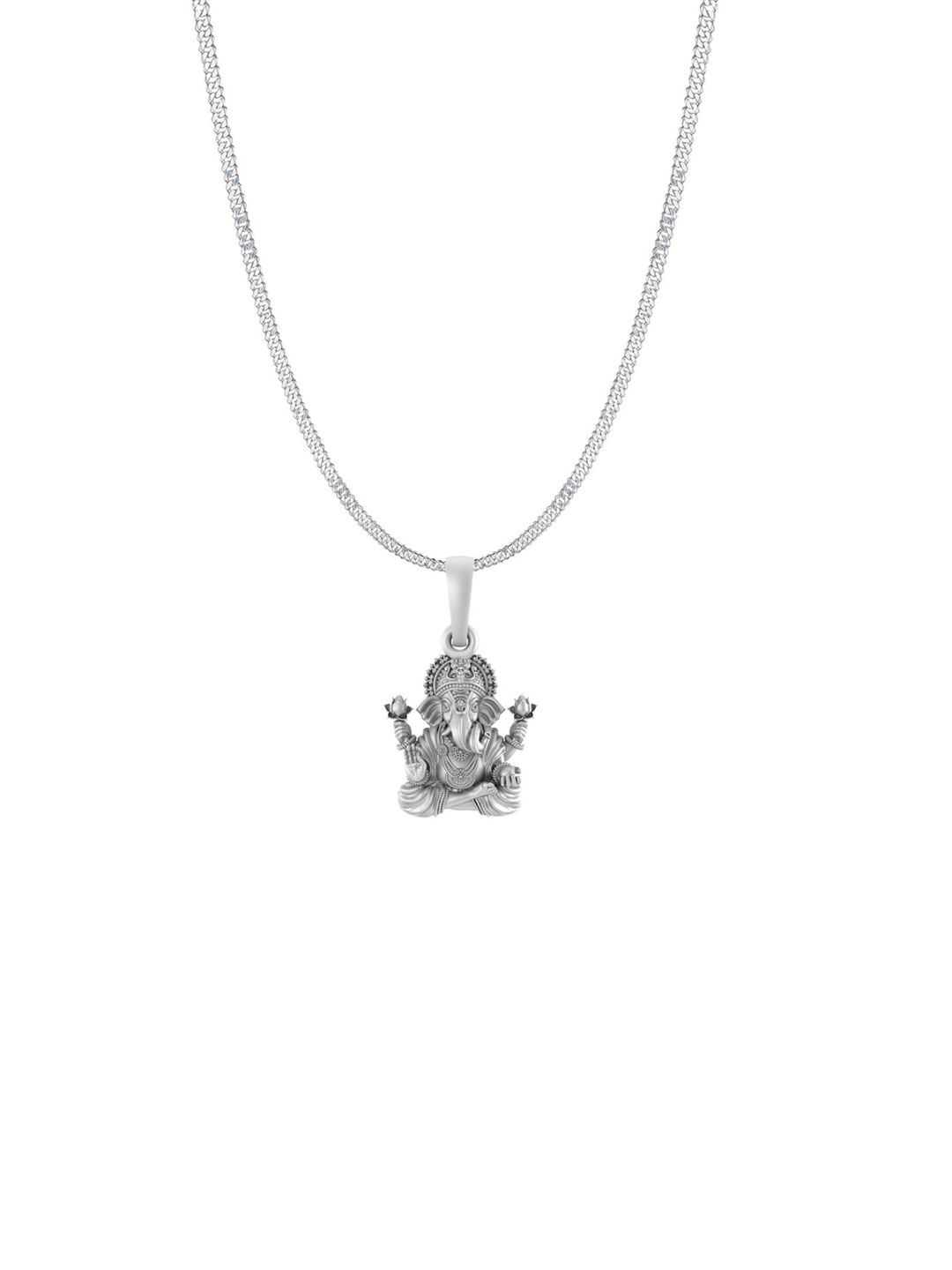 AKSHAT SAPPHIRE 92.5 Sterling Silver Contemporary Pendant With Chain-picture-9