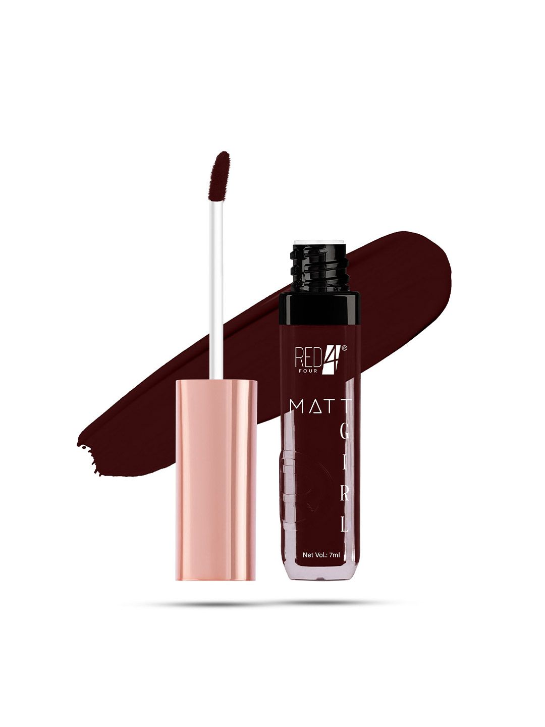 RED 4 Matt Girl Long Lasting Matte Liquid Lipstick - 7 ml - Shade 140-picture-38