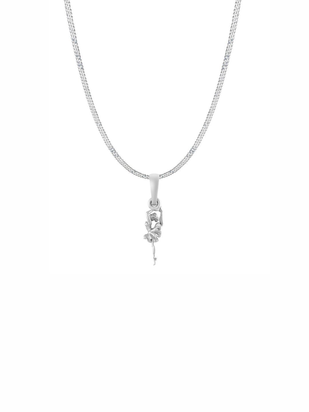 AKSHAT SAPPHIRE Men 92.5 Sterling Silver Contemporary Dancing Girl Pendant With Chain-picture-48