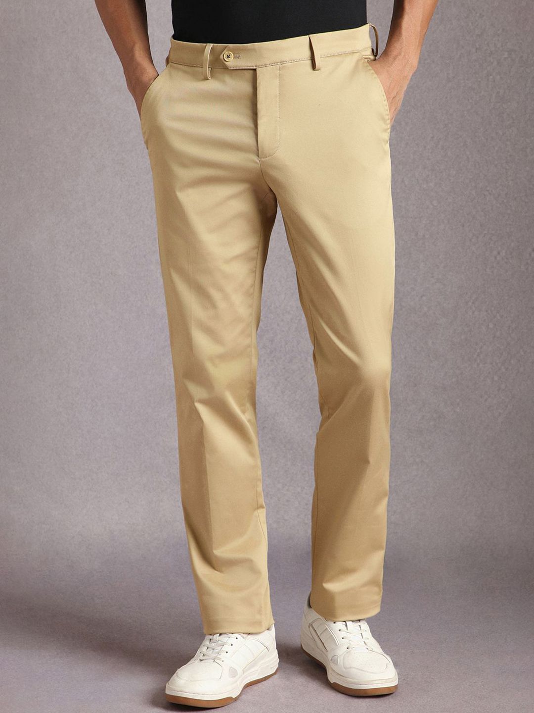 Luxure by Louis Philippe Men Solid Slim Fit Trousers-picture-36