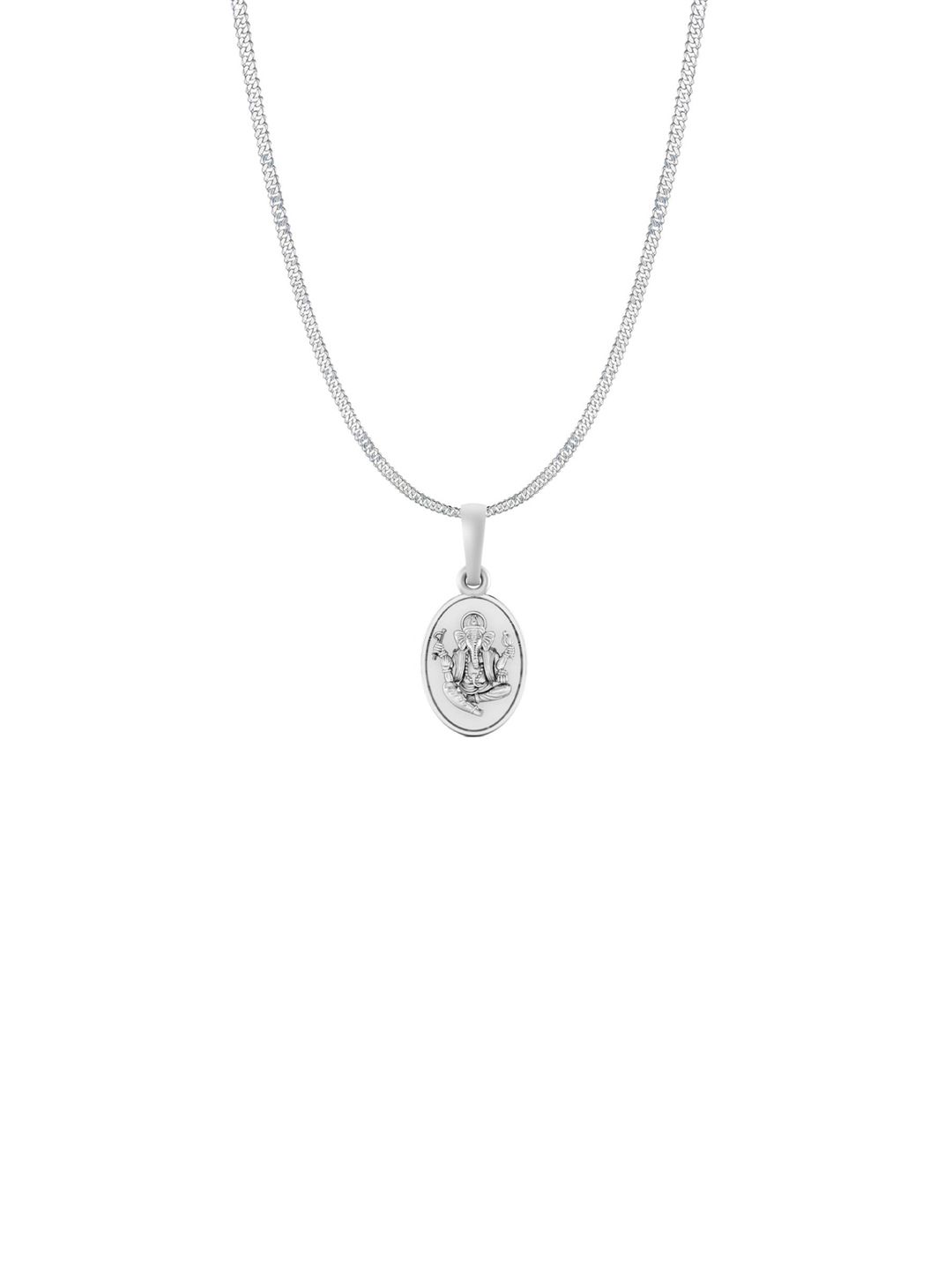 AKSHAT SAPPHIRE Men 925 Sterling Silver Ganesh Pendant with Curb Chain-picture-24