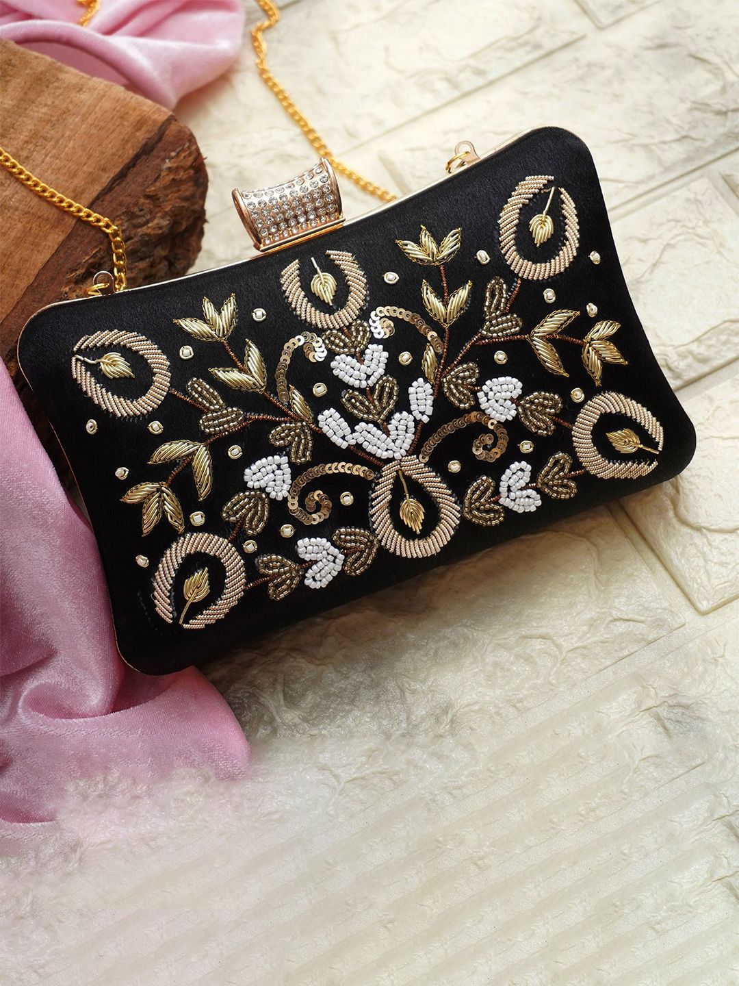 FOR THE BEAUTIFUL YOU Embroidered Box Clutch-picture-22