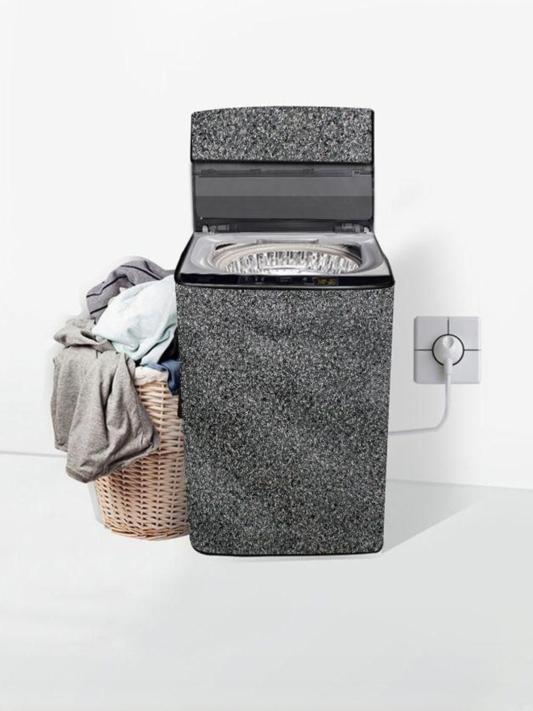 stylista The Furnishing Tree Grey PVC Printed Washing Machine Cover-picture-16