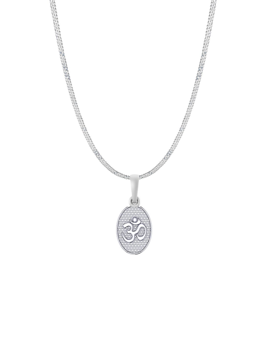 AKSHAT SAPPHIRE 925 Sterling Silver OM Pendant With Chain-picture-41