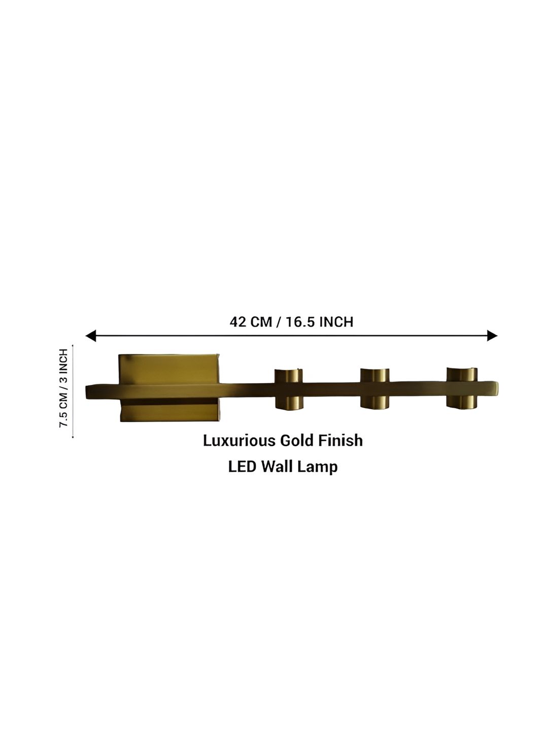 FILLISKA Gold-Toned Aluminium Rectangle Shaped Wall Lamp-image-33