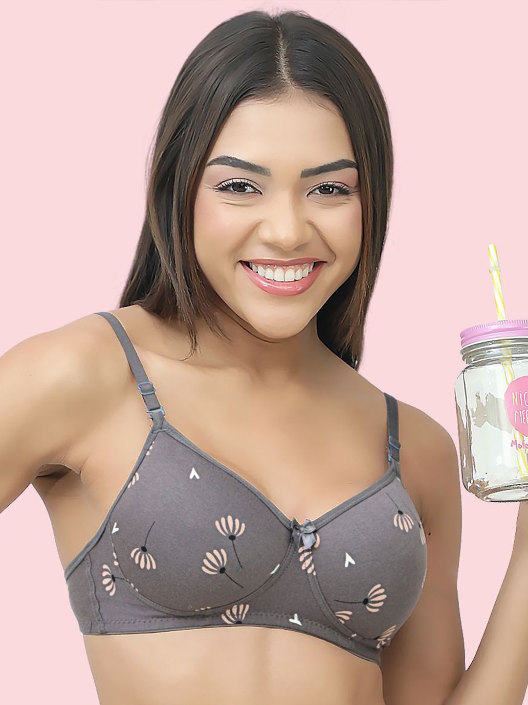 DressBerry Full Coverage Lightly Padded  Cotton T-Shirt Bra
