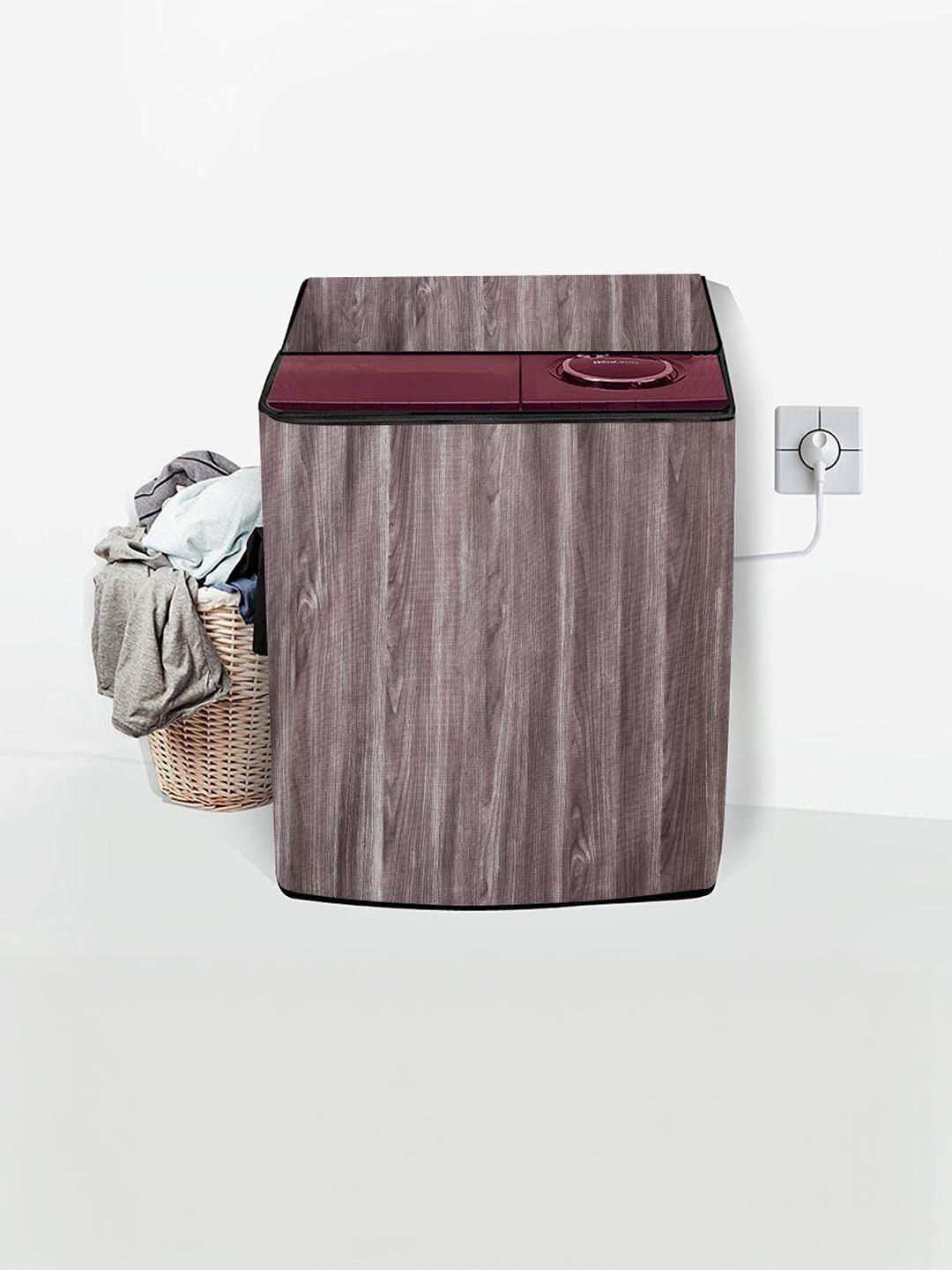 stylista The Furnishing Tree Grey PVC Printed Washing Machine Cover-picture-28