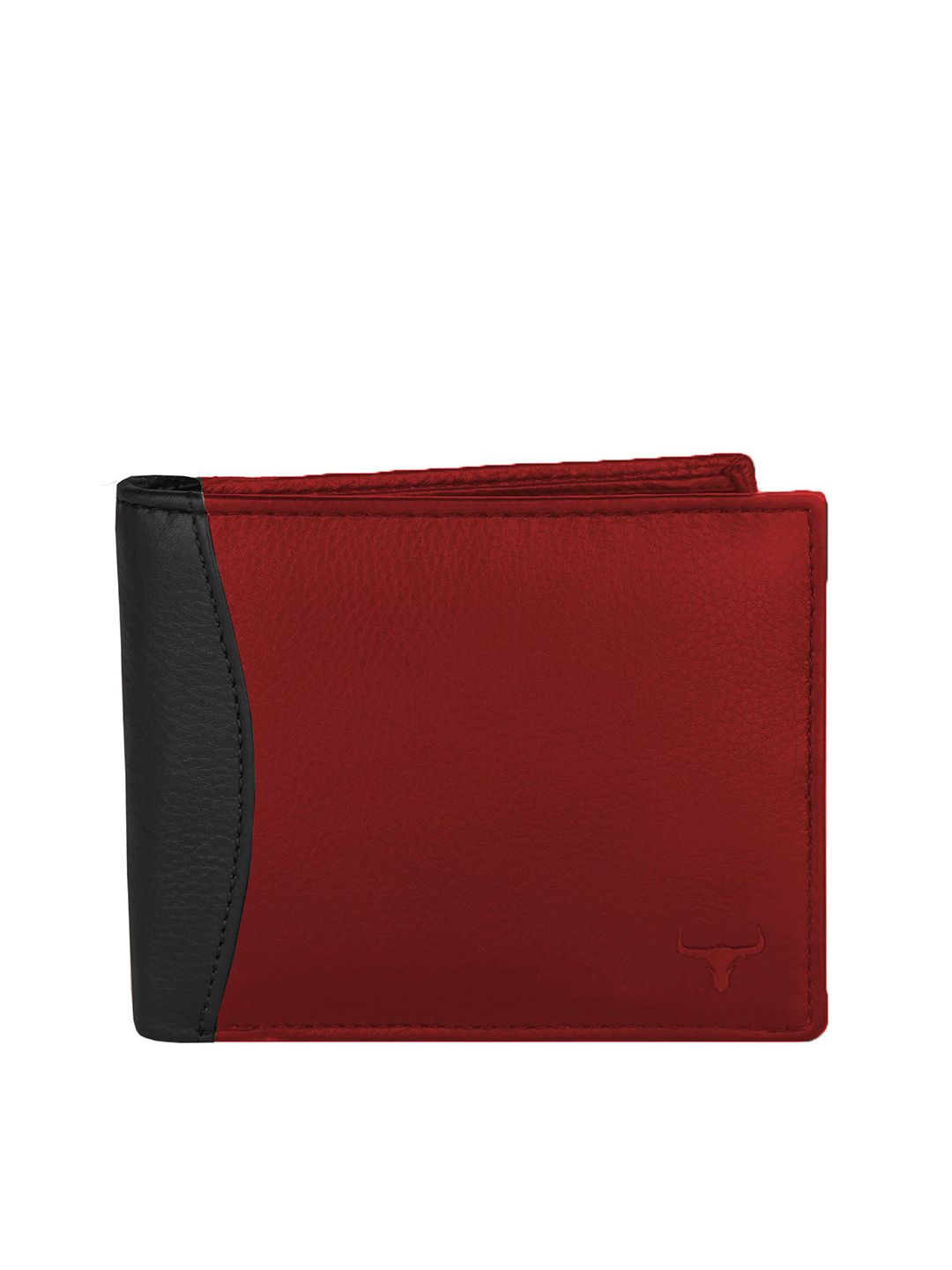 WILDNAPA Men Colourblocked Leather Two Fold Wallet-image-22