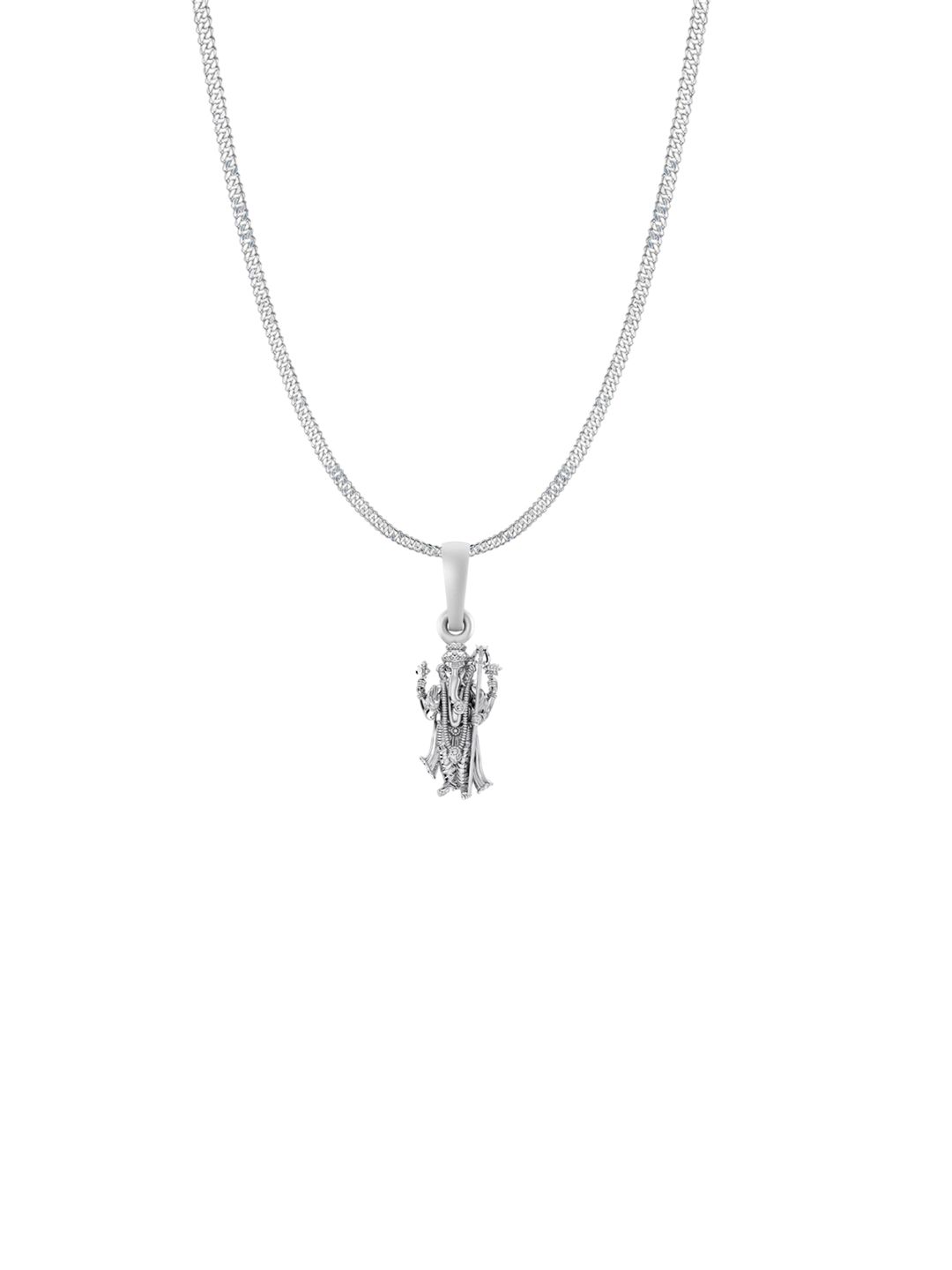 AKSHAT SAPPHIRE Men 925 Sterling Silver Ganesh Pendant with Curb Chain-picture-29