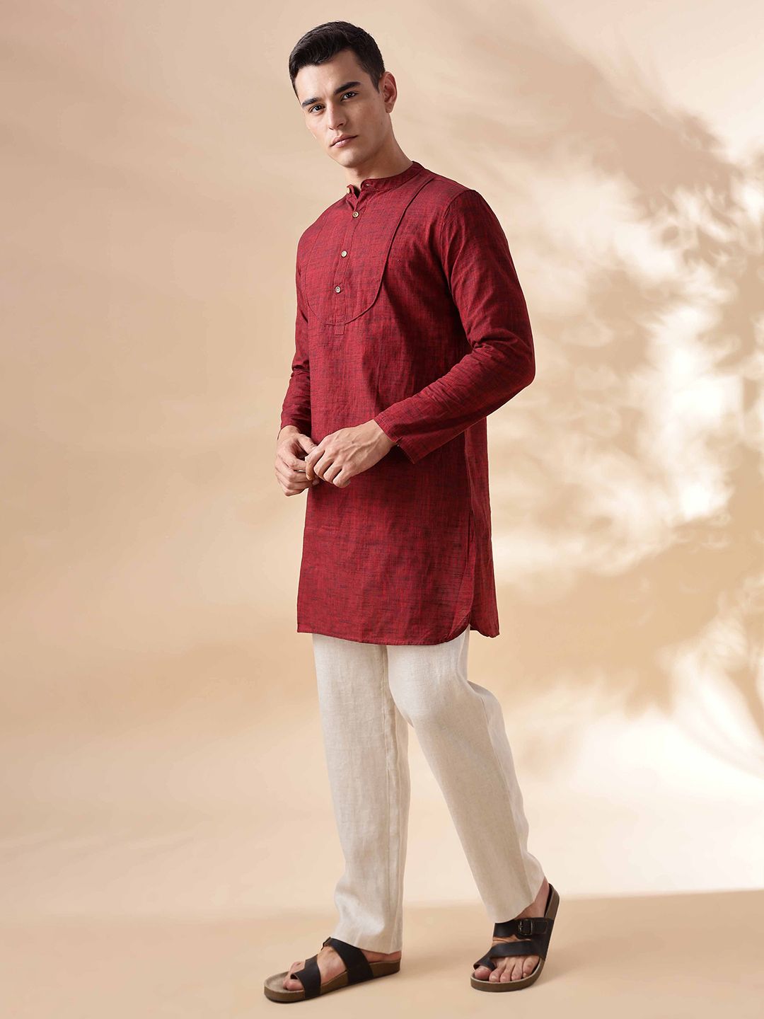 Men Mandarin Collar Kurta