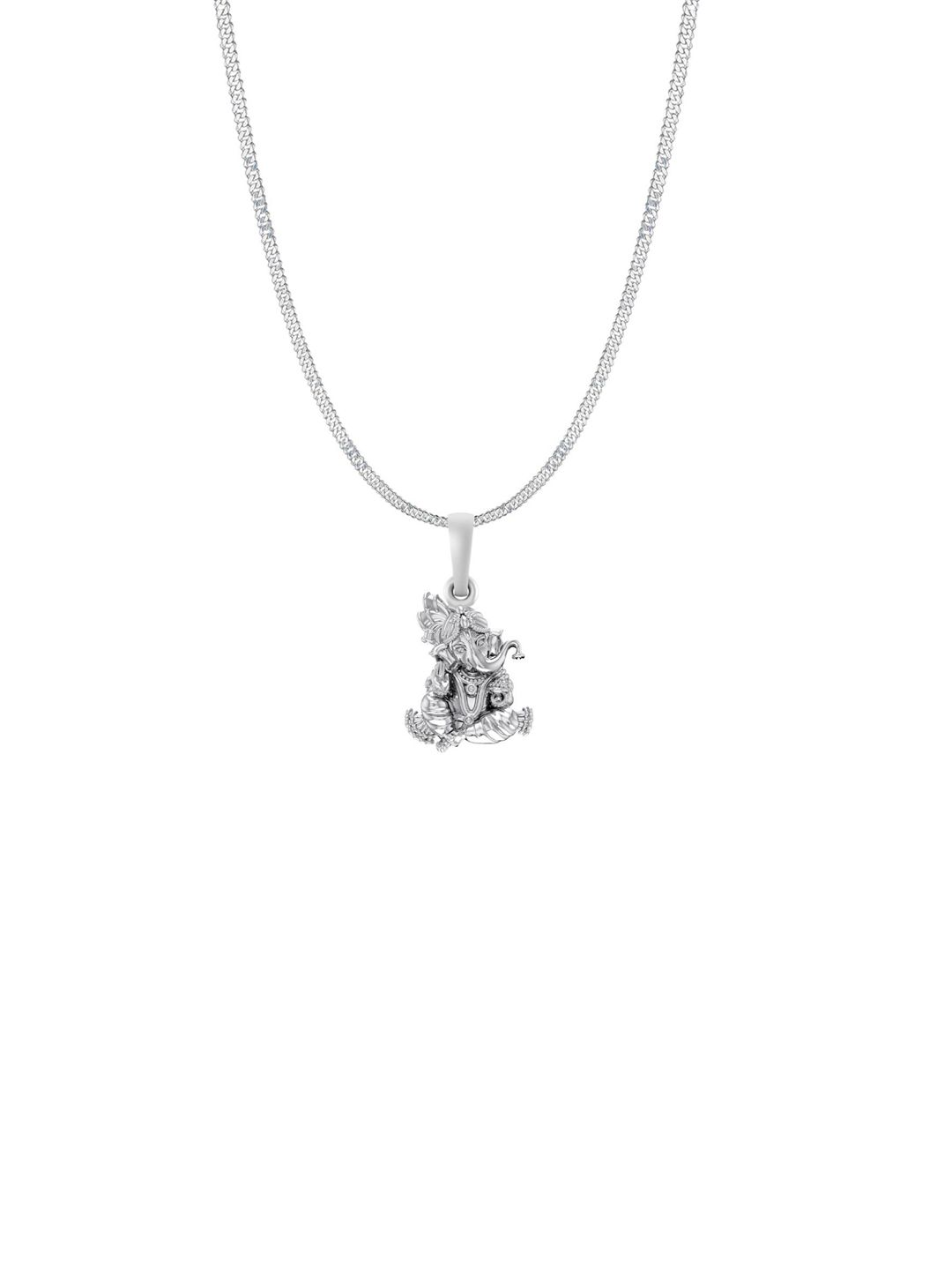 AKSHAT SAPPHIRE 92.5 Sterling Silver Contemporary Pendant With Chain-picture-48