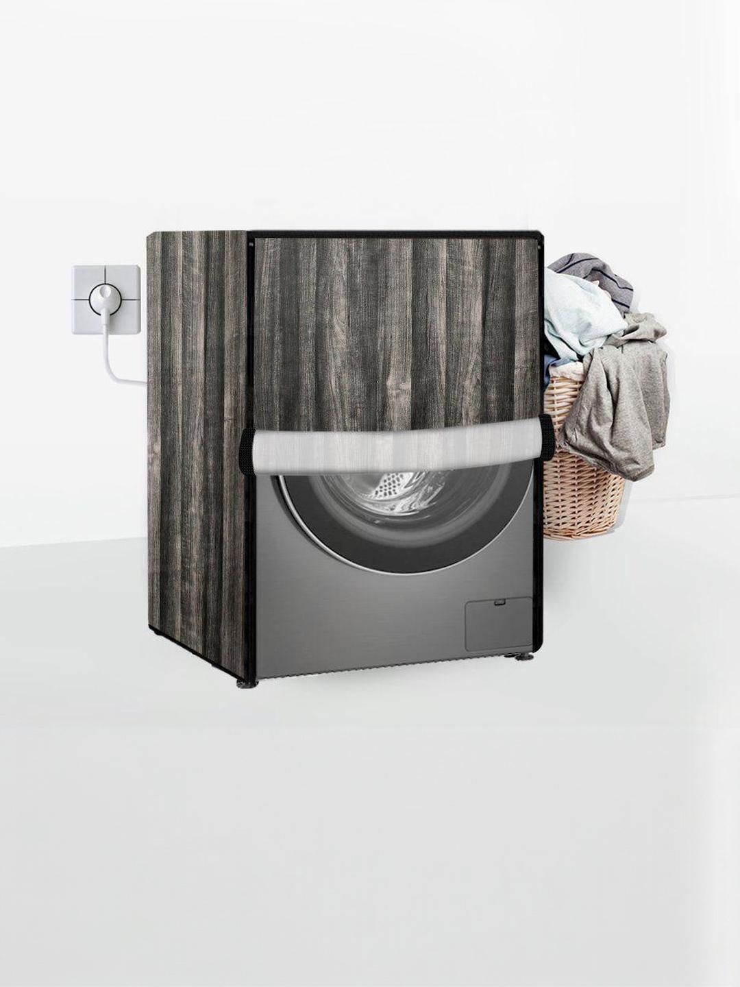 stylista The Furnishing Tree Black PVC Printed Washing Machine Cover-picture-18