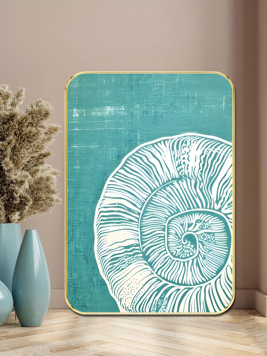 Myntra Elegant Homes Blue & White 1 Piece Wood Other Wall Paintings-picture-26