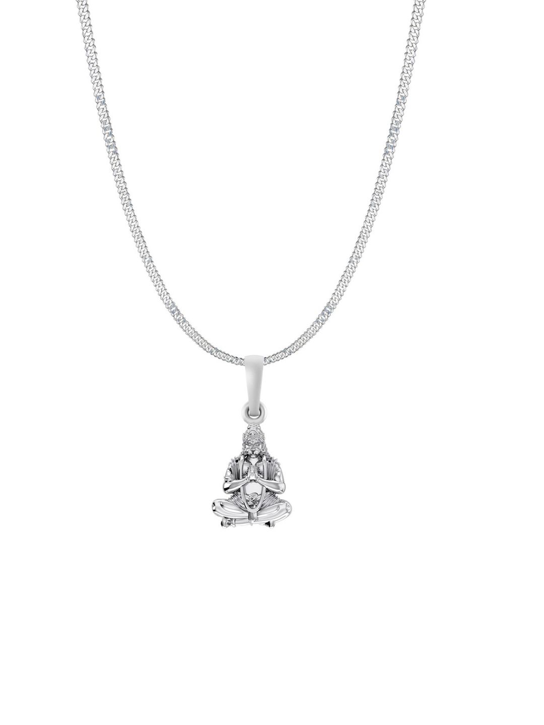 AKSHAT SAPPHIRE 92.5 Sterling Silver Hanuman Pendants With Curb Chains-picture-7