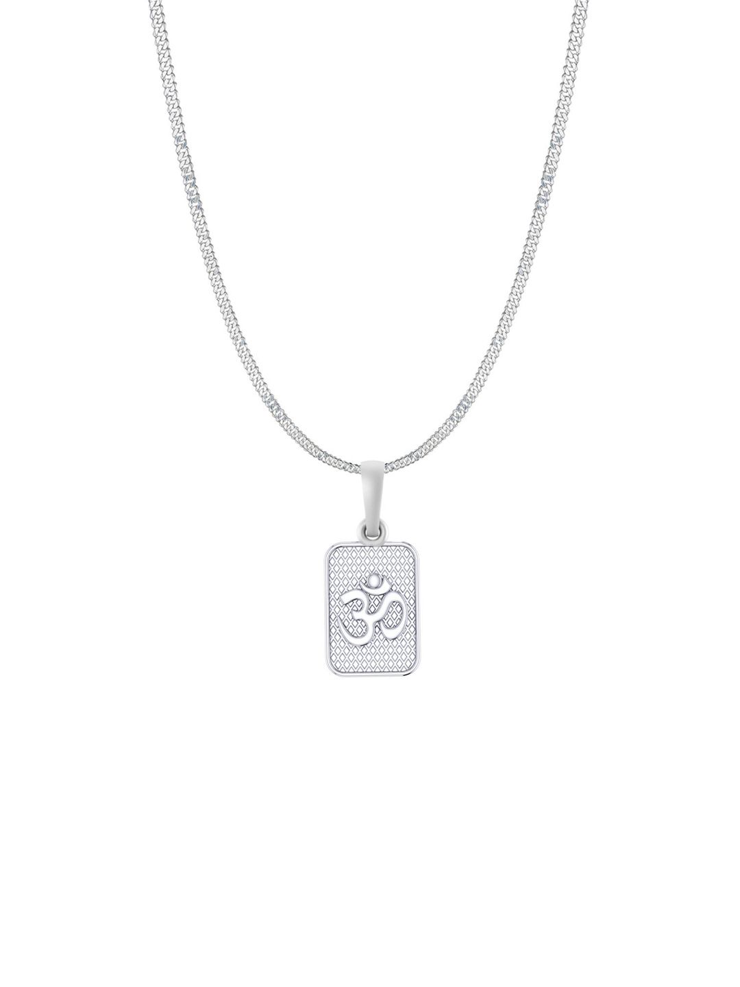AKSHAT SAPPHIRE 925 Sterling Silver OM Pendant With Chain-picture-49
