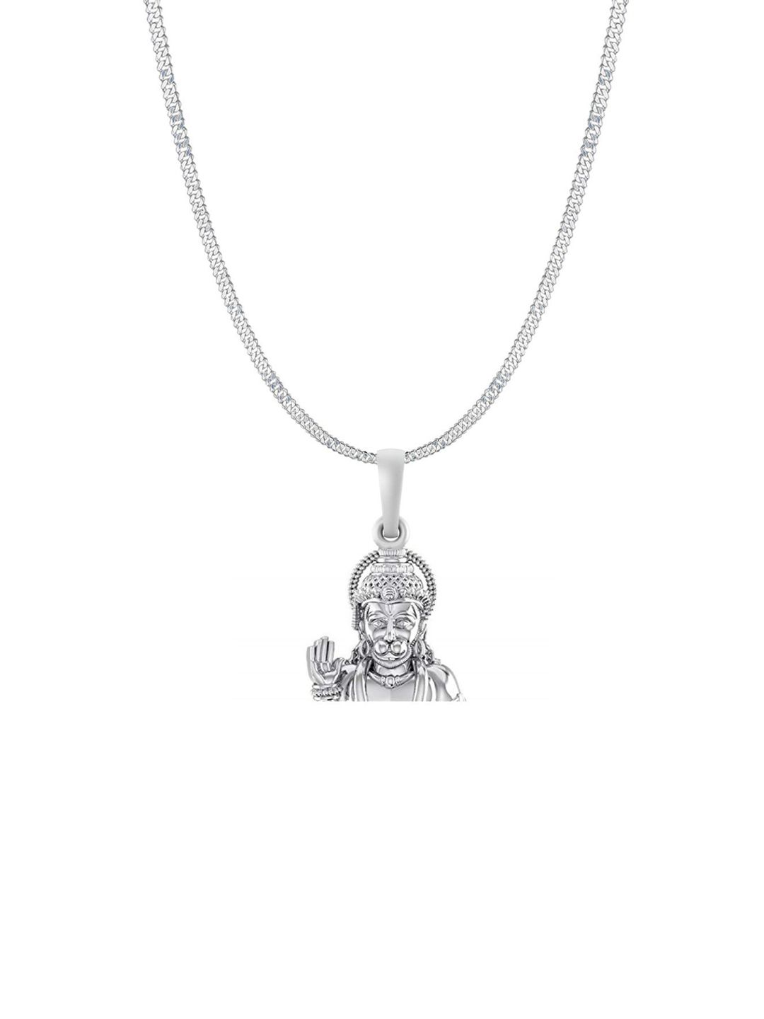 AKSHAT SAPPHIRE 925 Sterling Silver Lord Hanuman Pendant With Chain-picture-14