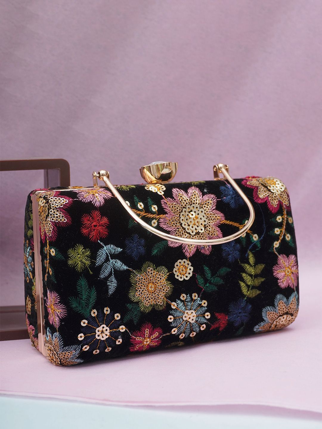 FOR THE BEAUTIFUL YOU Embroidered Box Clutch-picture-31