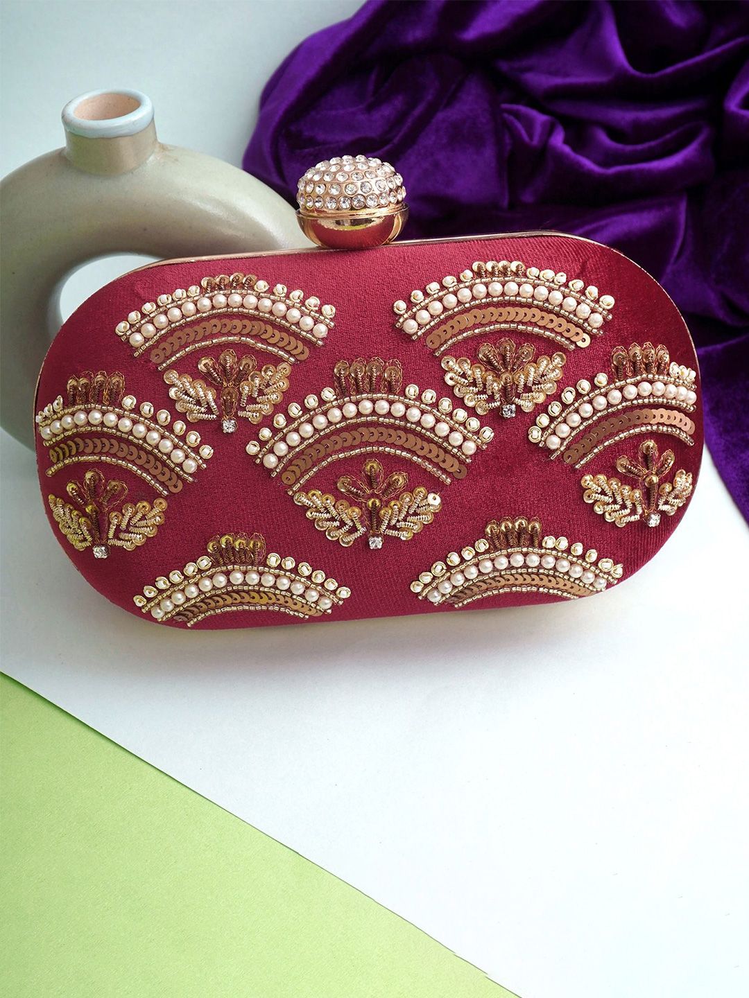 FOR THE BEAUTIFUL YOU Embellished Box Clutch-picture-32