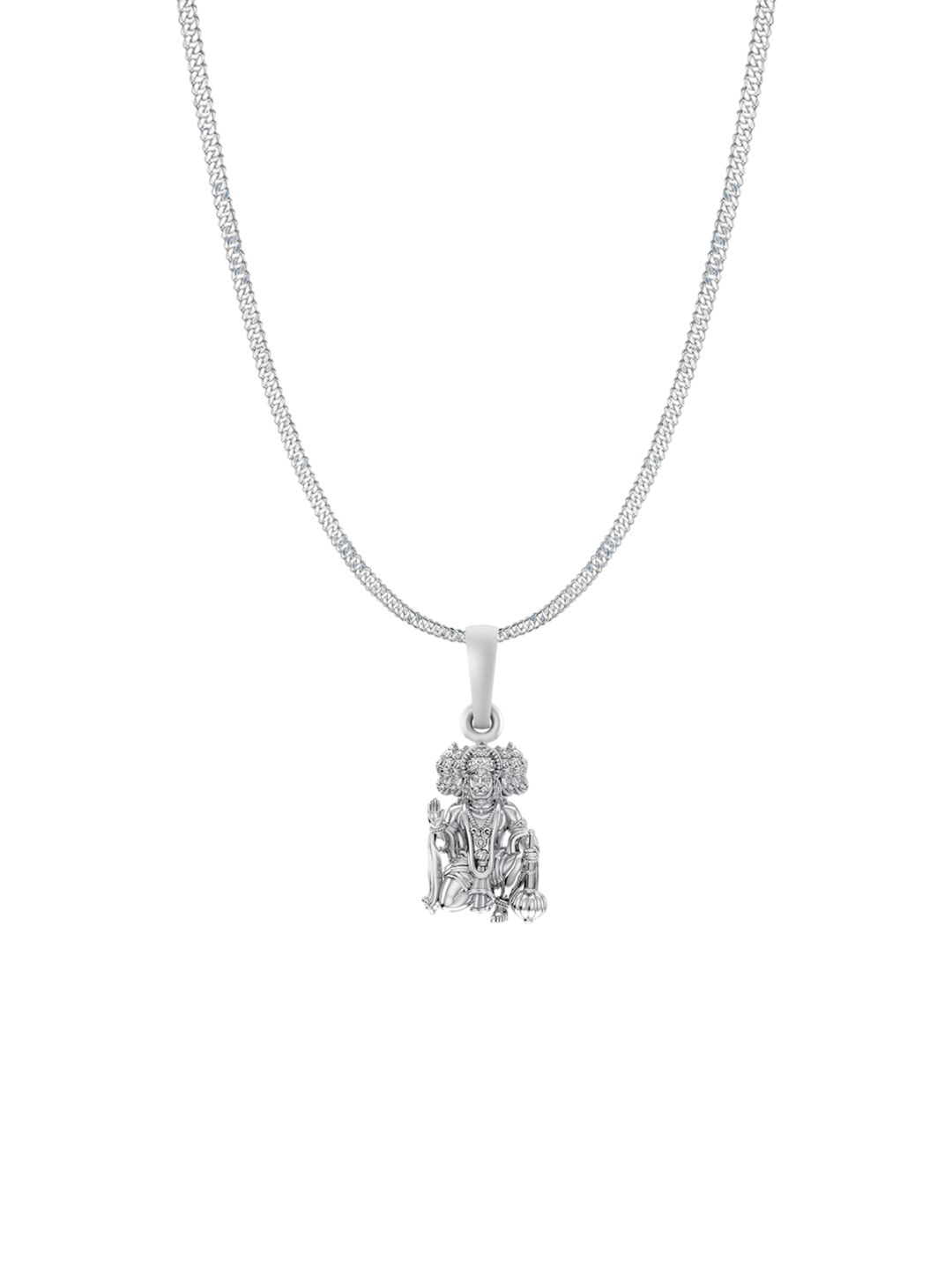 AKSHAT SAPPHIRE Men 925 Sterling Silver Contemporary Panchmukhi Hanuman Pendant With Chain-picture-46