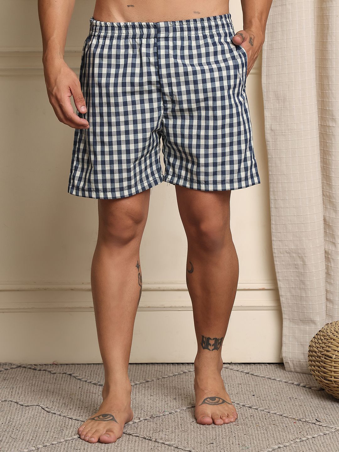 Mast & Harbour Men Checked Cotton Boxer B05-S-image-41