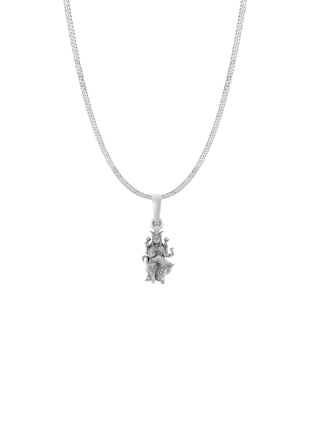 AKSHAT SAPPHIRE 92.5 Silver Mansa Devi Pendant With Chain-image-36