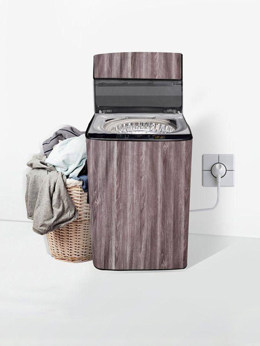 stylista The Furnishing Tree Grey PVC Printed Washing Machine Cover-picture-32