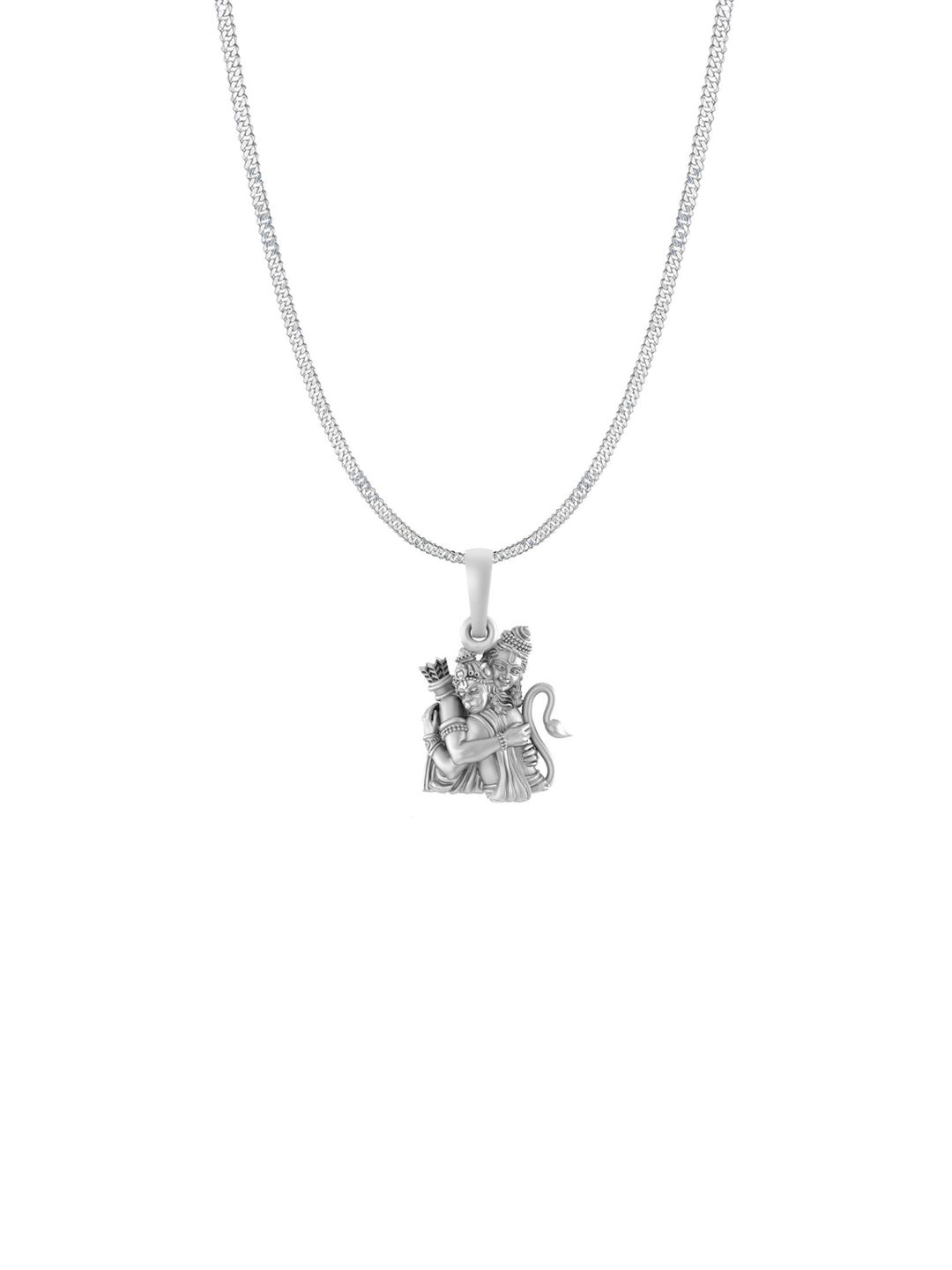 AKSHAT SAPPHIRE 925 Sterling Silver Lord Hanuman Pendant With Chain-picture-41