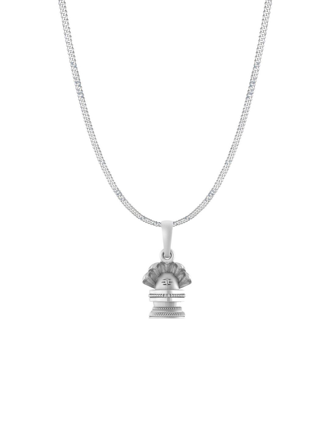 AKSHAT SAPPHIRE 92.5 Sterling Silver Shiv Linga Pendants With Curb Chains-picture-26