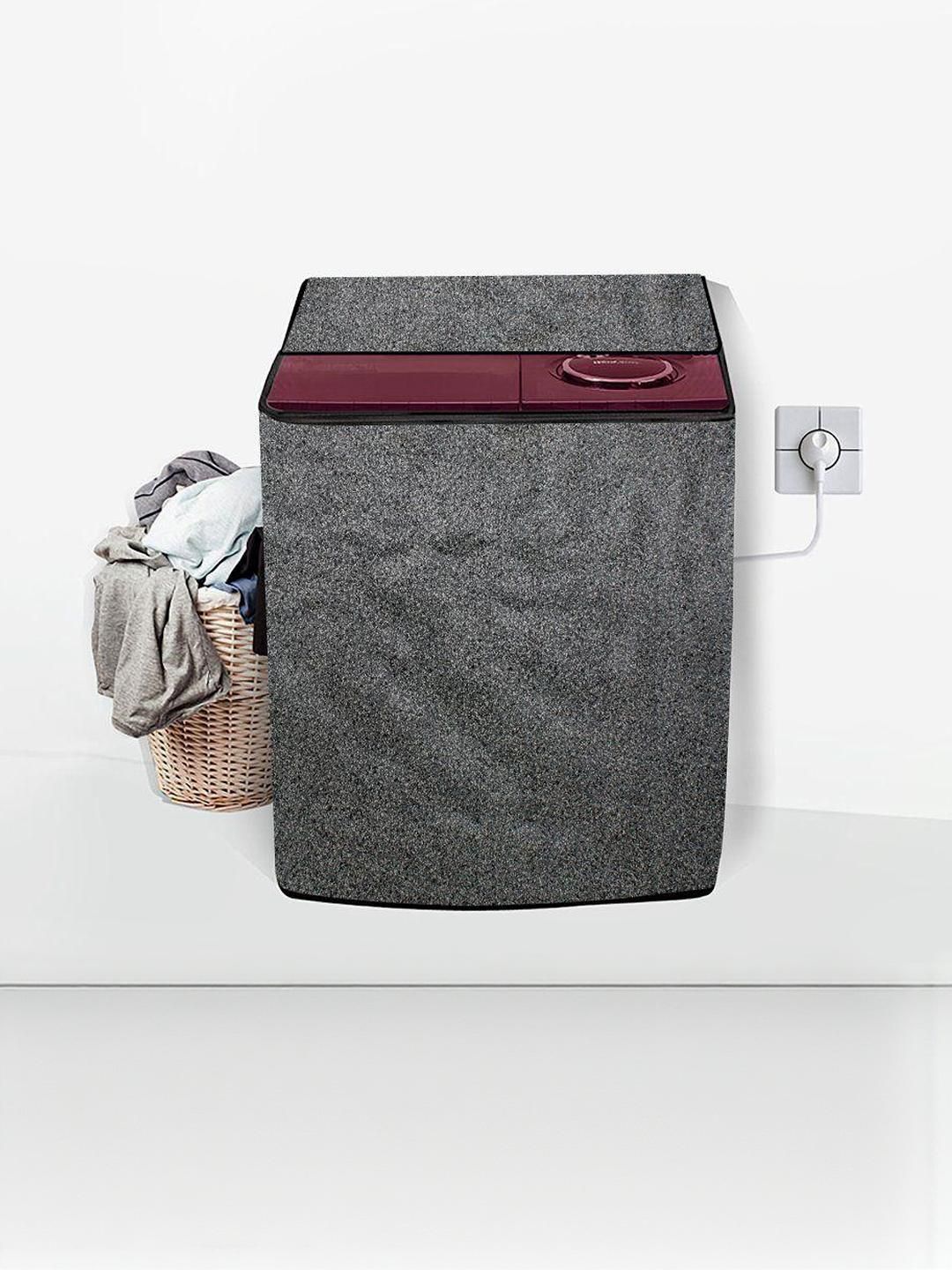 stylista The Furnishing Tree Grey PVC Printed Washing Machine Cover-picture-24