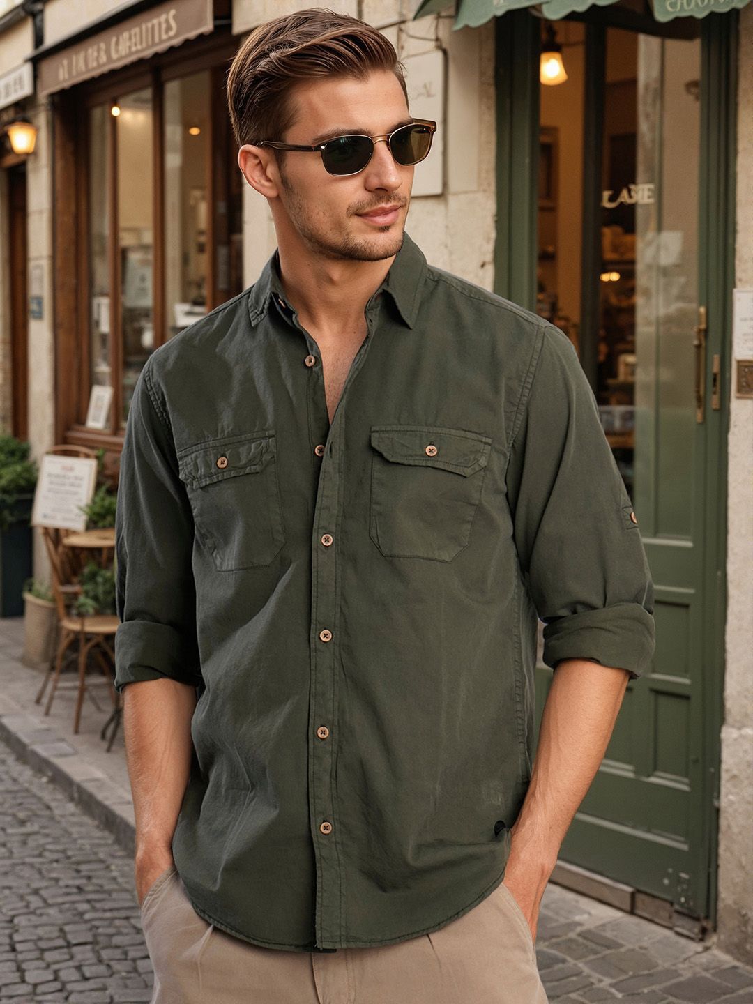 Bene Kleed Regular Fit Pure Cotton Casual Shirt-picture-48