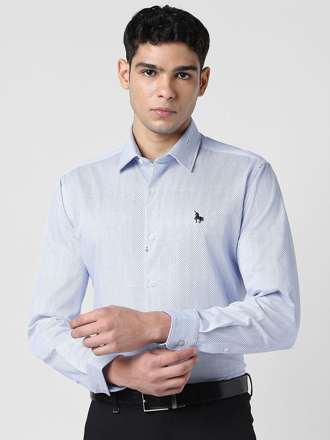 Van Heusen Sport Slim Fit Micro Ditsy Printed Pure Cotton Casual Shirt-picture-47