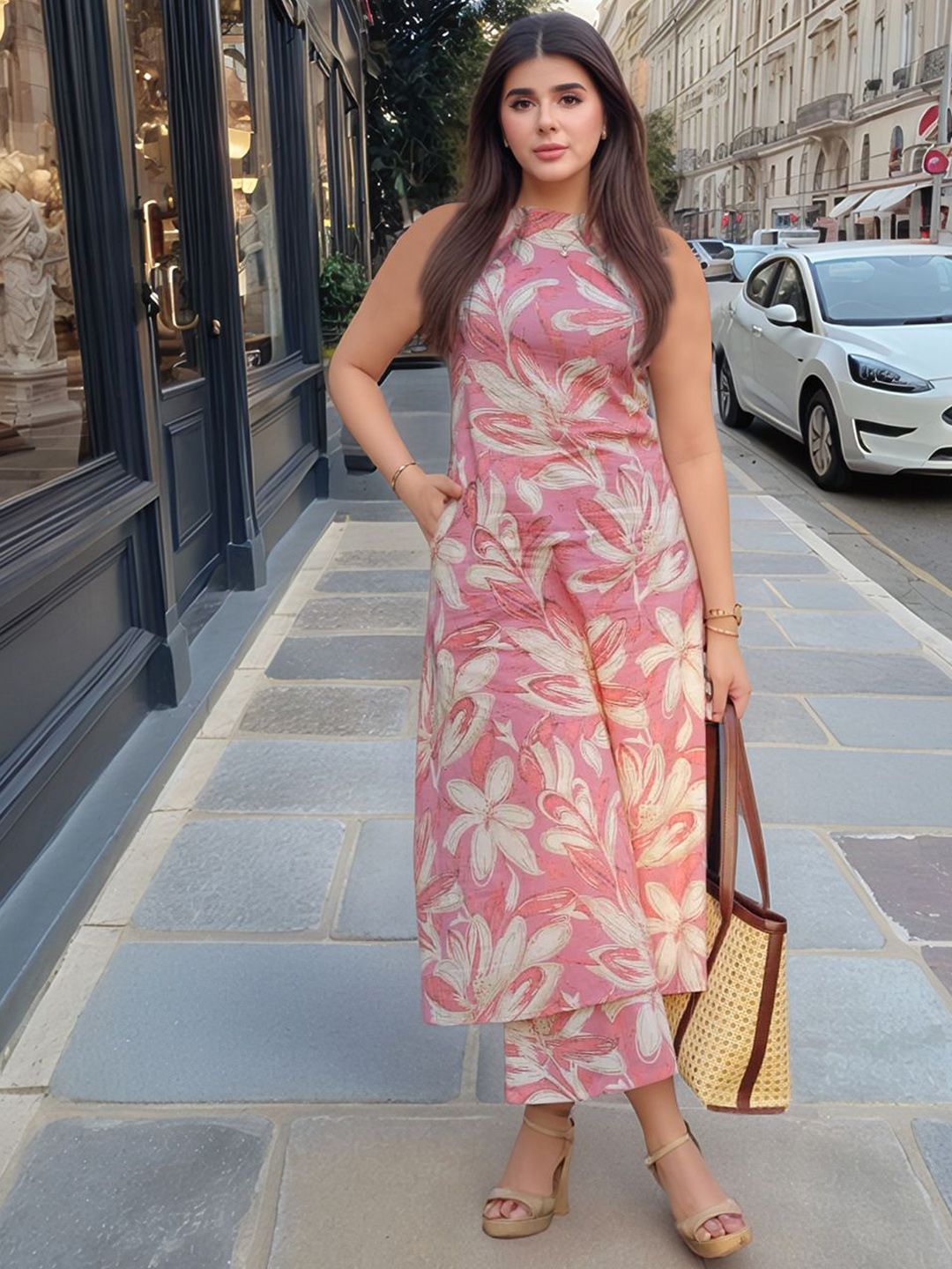 Anni Designer Floral Printed Round Neck Straight Kurta With Palazzos-picture-31