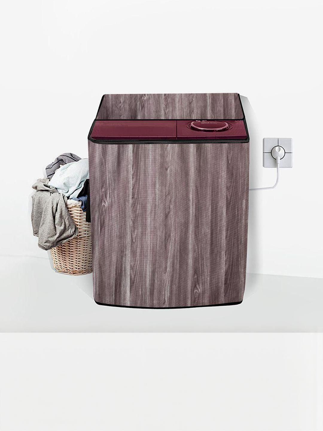 stylista The Furnishing Tree Grey PVC Printed Washing Machine Cover-picture-37