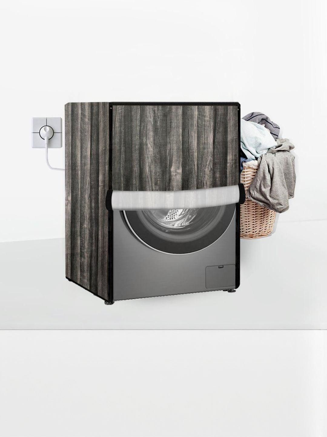 stylista The Furnishing Tree Black PVC Printed Washing Machine Cover-picture-21