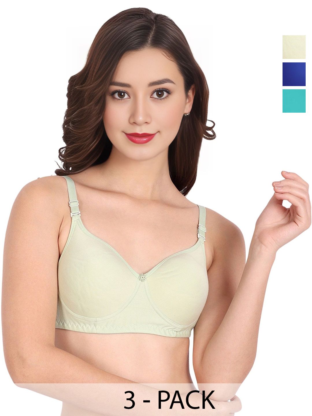 Liigne Pack Of 3 Full Coverage Bra