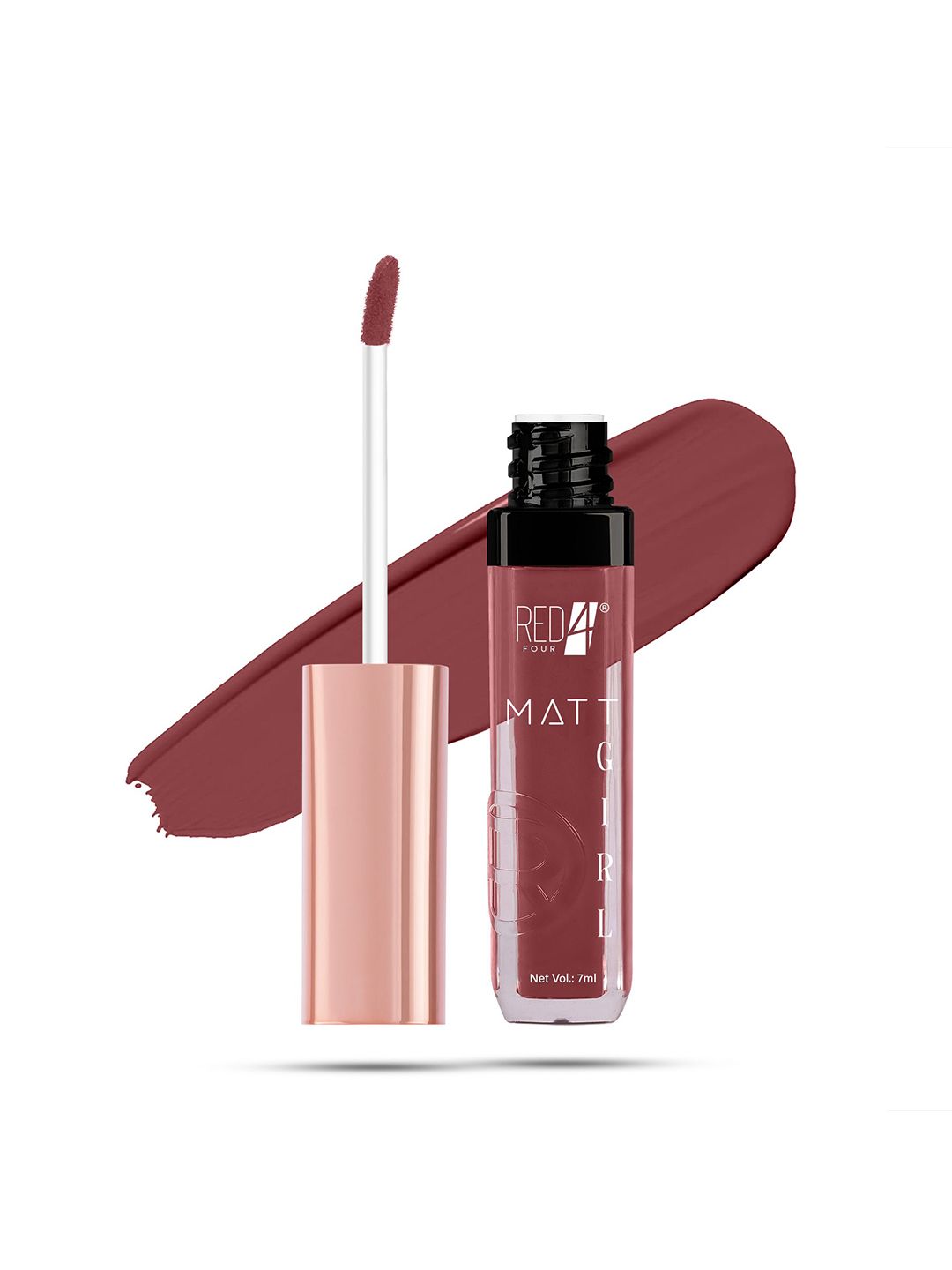 RED 4 Matt Girl Long Lasting Matte Liquid Lipstick - 7 ml - Shade 205-picture-23