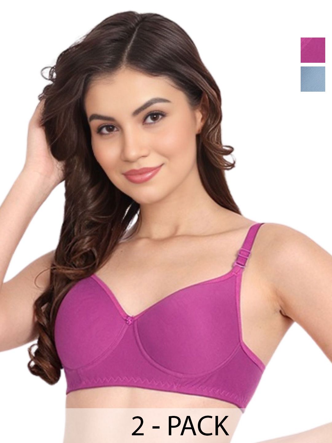 Liigne Pack Of 2 Full Coverage Lightly Padded T-shirt Bra