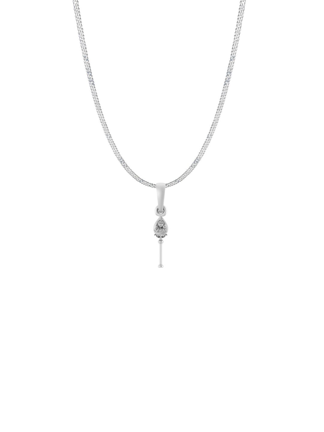 AKSHAT SAPPHIRE Men 925 Sterling Silver Contemporary Kartikeya Pendant With Curb Chain-image-36
