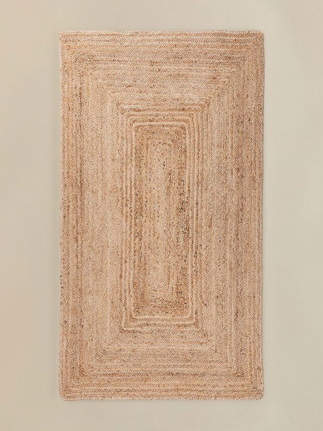 THEGASBH Brown Solid Handmade Hemp Carpet-image-16