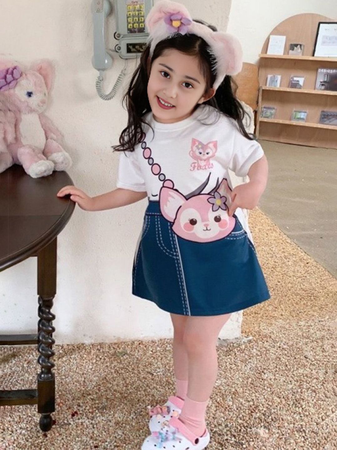 FOREVER FRIDAY Girls Printed Cotton A-Line Dress