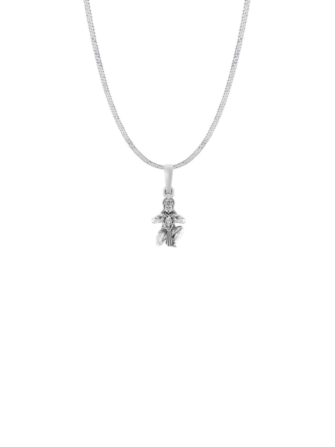 AKSHAT SAPPHIRE Men 92.5 Sterling Silver Contemporary Hanuman Pendant With Chain-picture-46