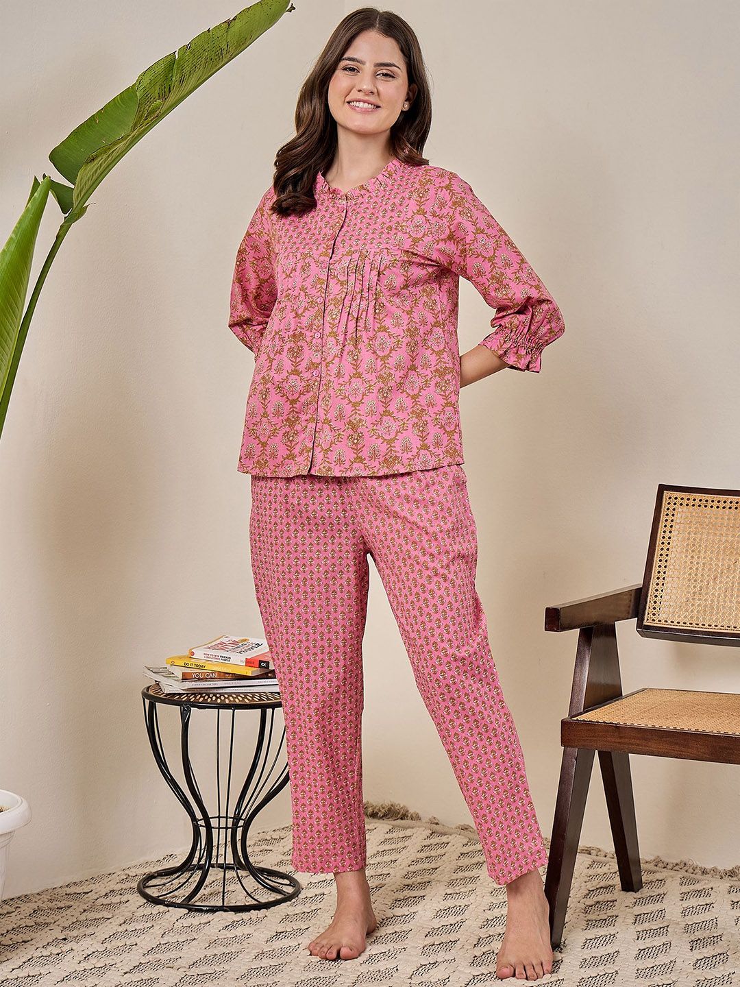 July Women Floral Printed Pure Cotton Night suit-picture-15
